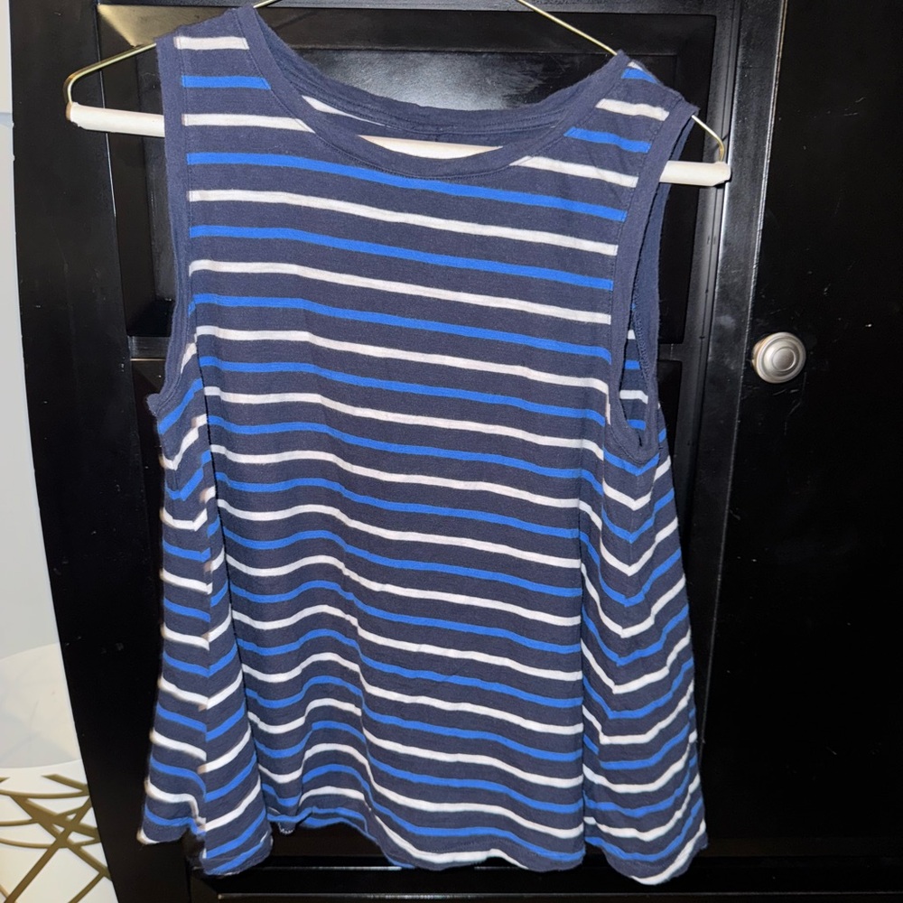 Blue and White stripe tank top